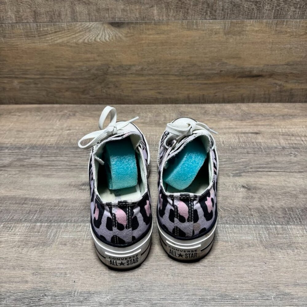 Converse Pink Leopard Print Low-Top Sneakers - Picture 3 of 7